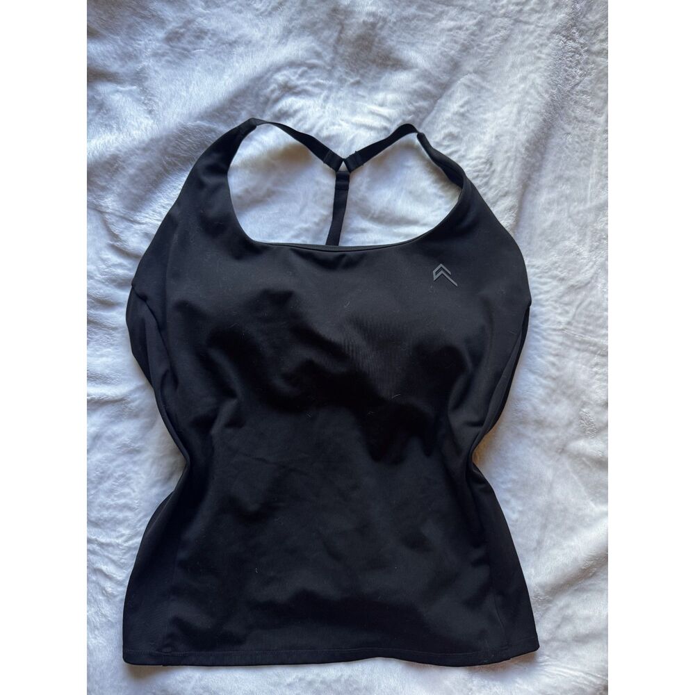 Oner Active Womens XXL Black Workout Tank Built In Bra  Gym Top